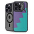 Purple Turquoise Zig Zag iPhone 16 Pro Kickstand Case